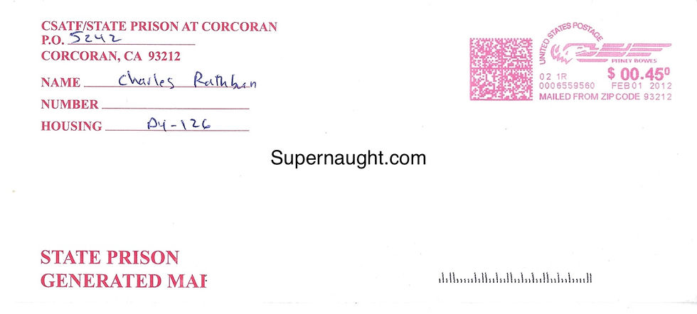 Thumbnail: Charles Rathbun letter envelope set both signed Linda sobek