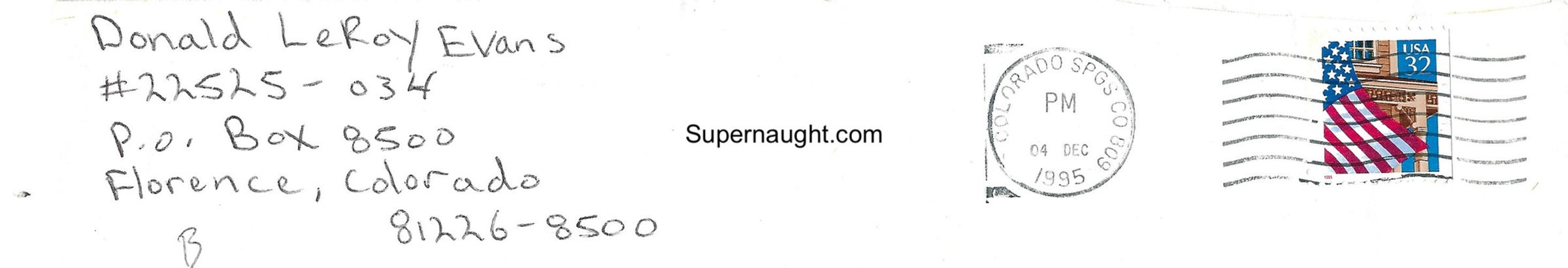 Donald Leroy evans autograph