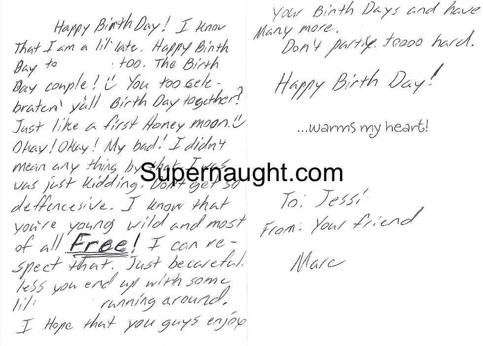 Marc Sappington signed card envelope prison kansas cannibal