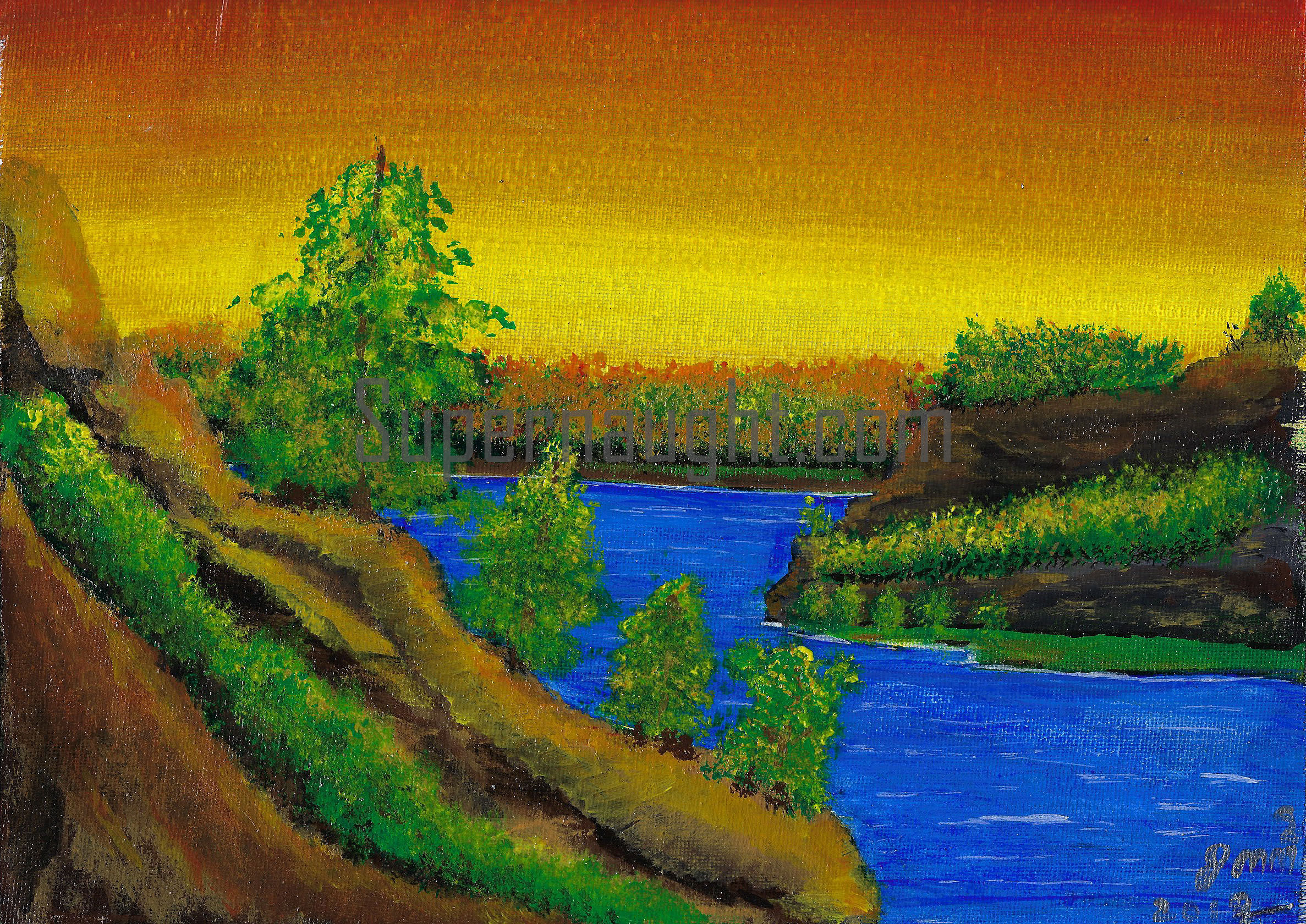 Landscape Acrylic Prison Painting