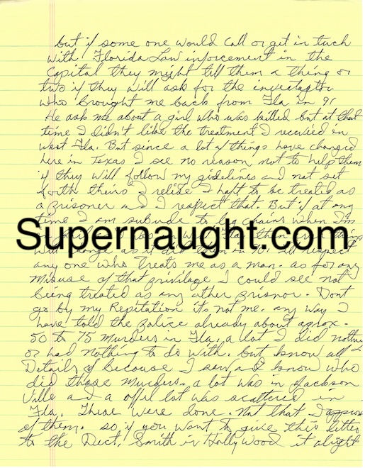 Thumbnail: Henry lee Lucas signed letter crime content signed envelope