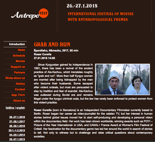 We start the year with good news! At the end of January 'Grab and run' will be shown in Prag