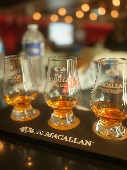 The Macallan whisky tasting flight in Speyside