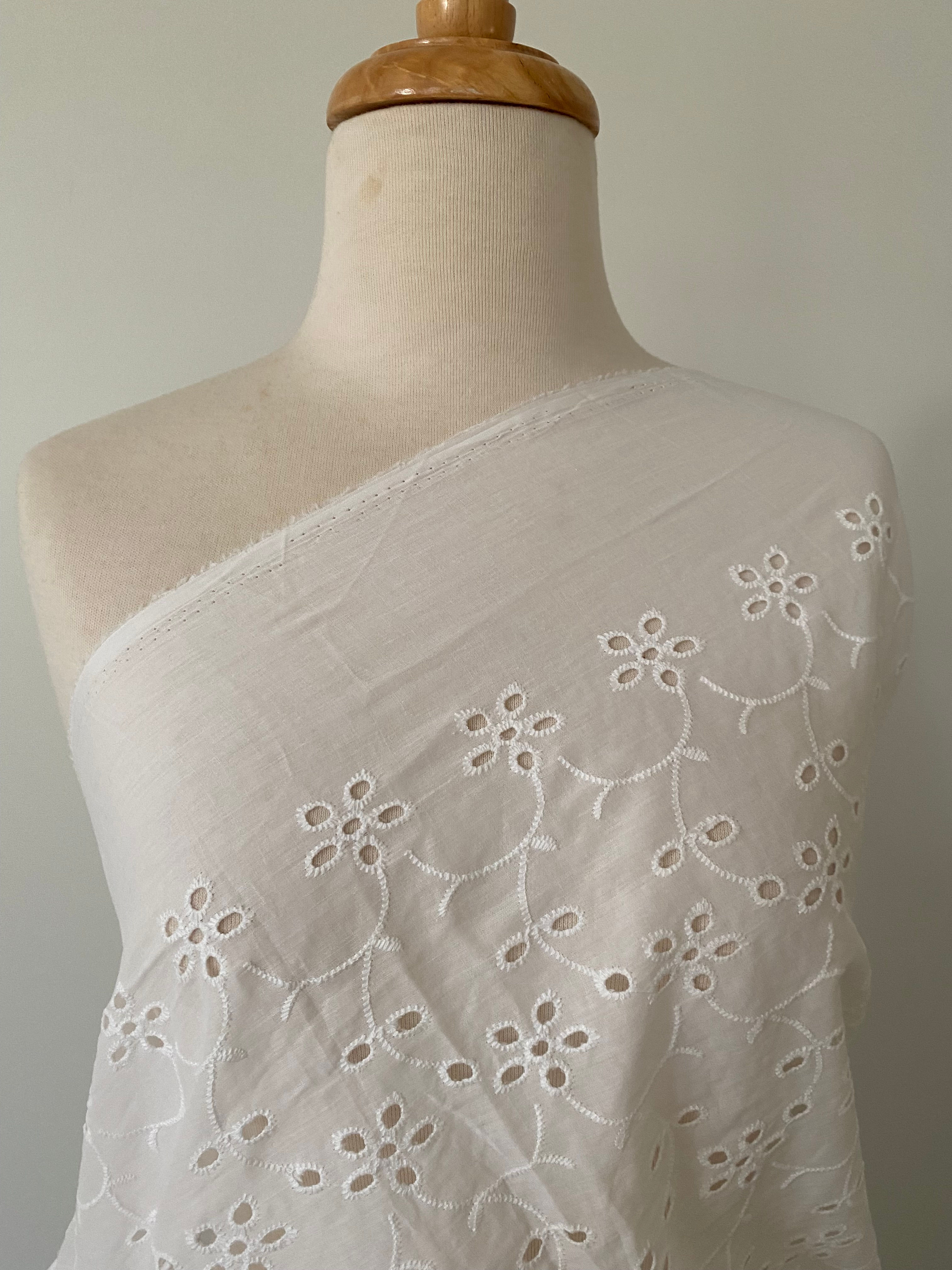 Embroidered 100% cotton with 54" width