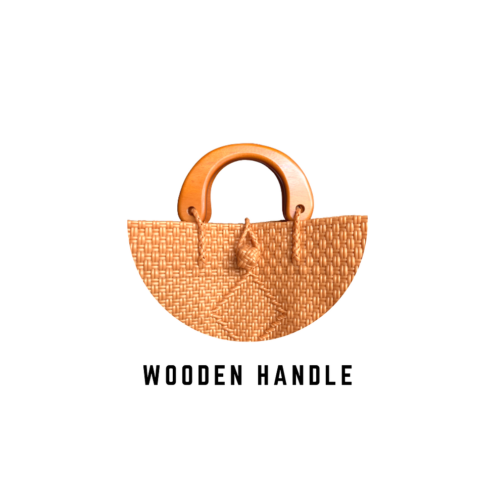 Thumbnail: INDOBAG GOLD WOODEN HANDLE
