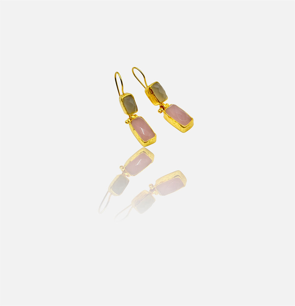 Thumbnail: Leda Gemstones Drop Earrings
