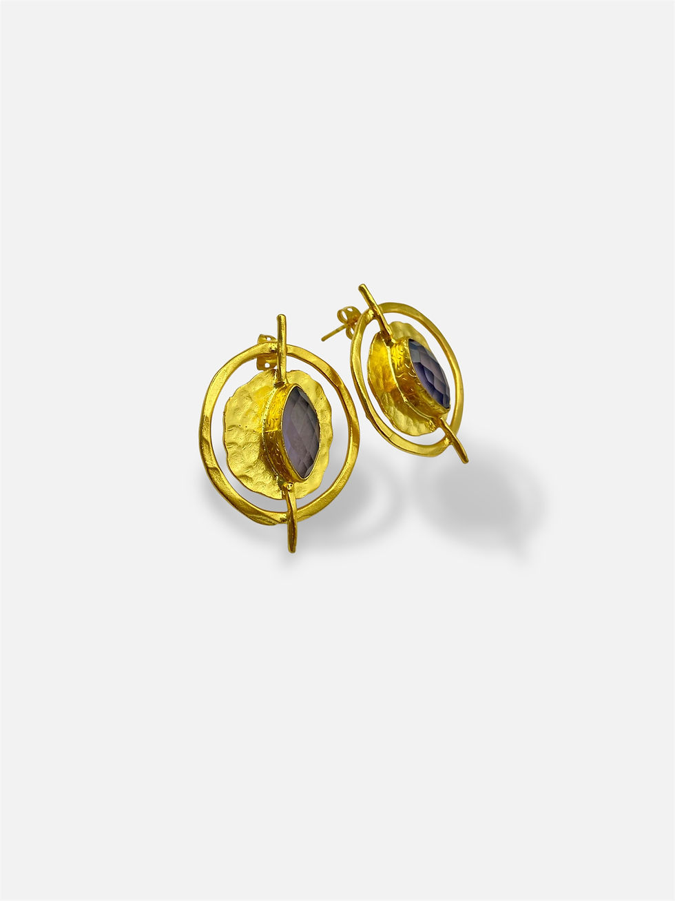 Thumbnail: Melina Gemstone Stud Earrings