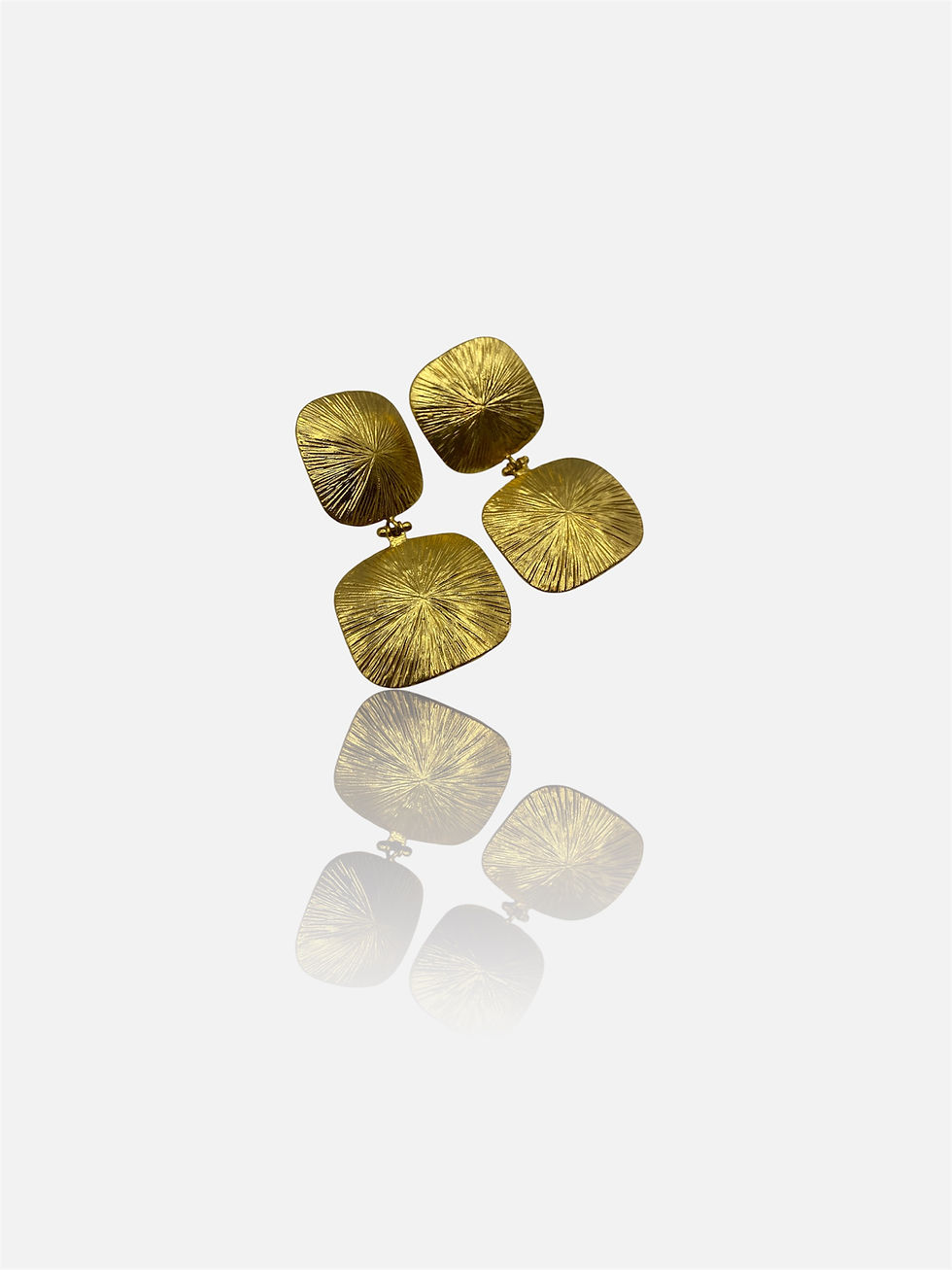 Thumbnail: Liora Textured Gold Drop Earrings