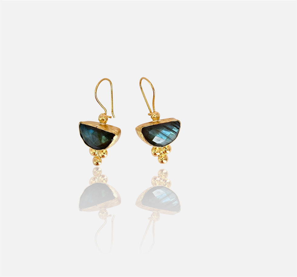 Thumbnail: Lior Gemstone Drop Earrings