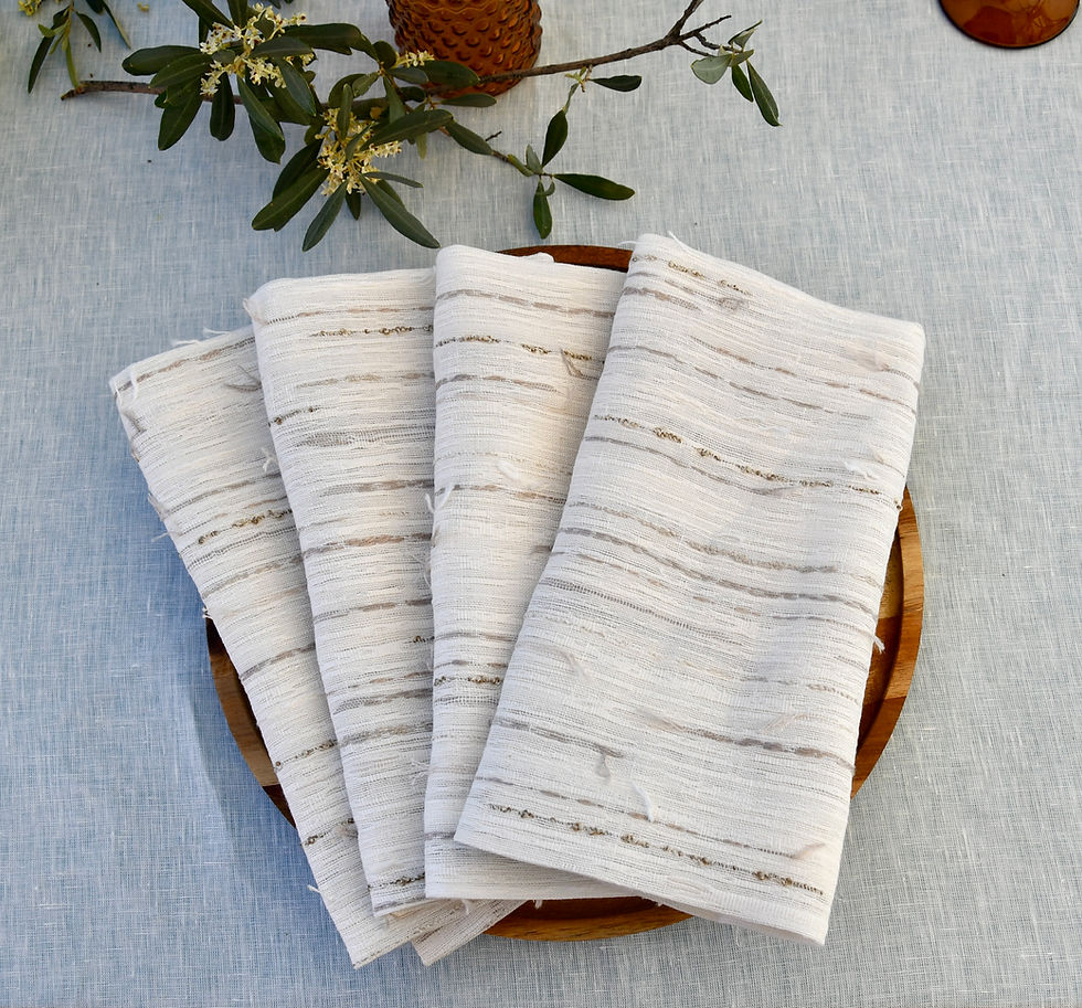 Thumbnail: Terra Weave Linen Blend Napkins, Set of 4