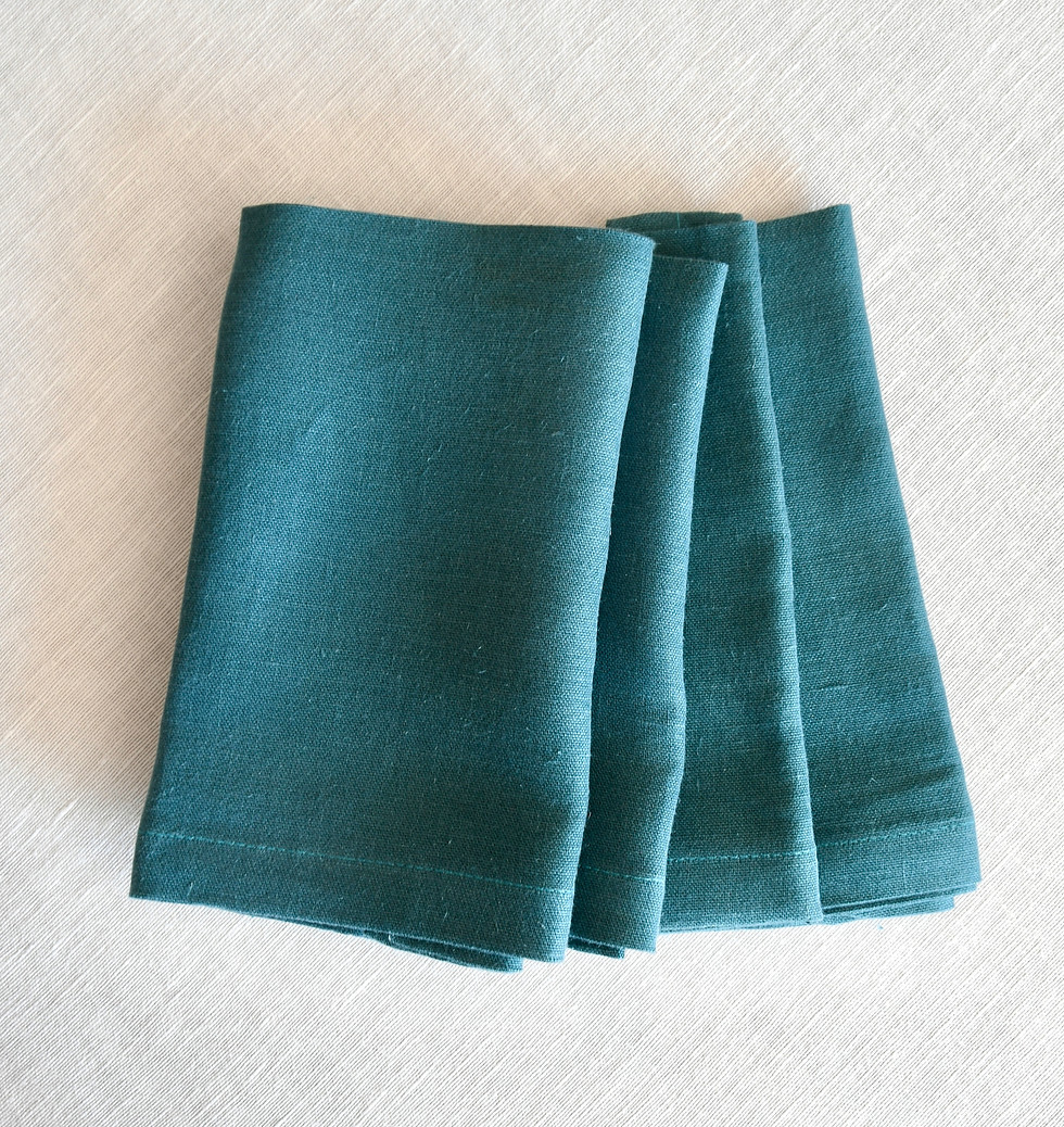 Thumbnail: Linen Essence Petrol Napkins, Set of 4