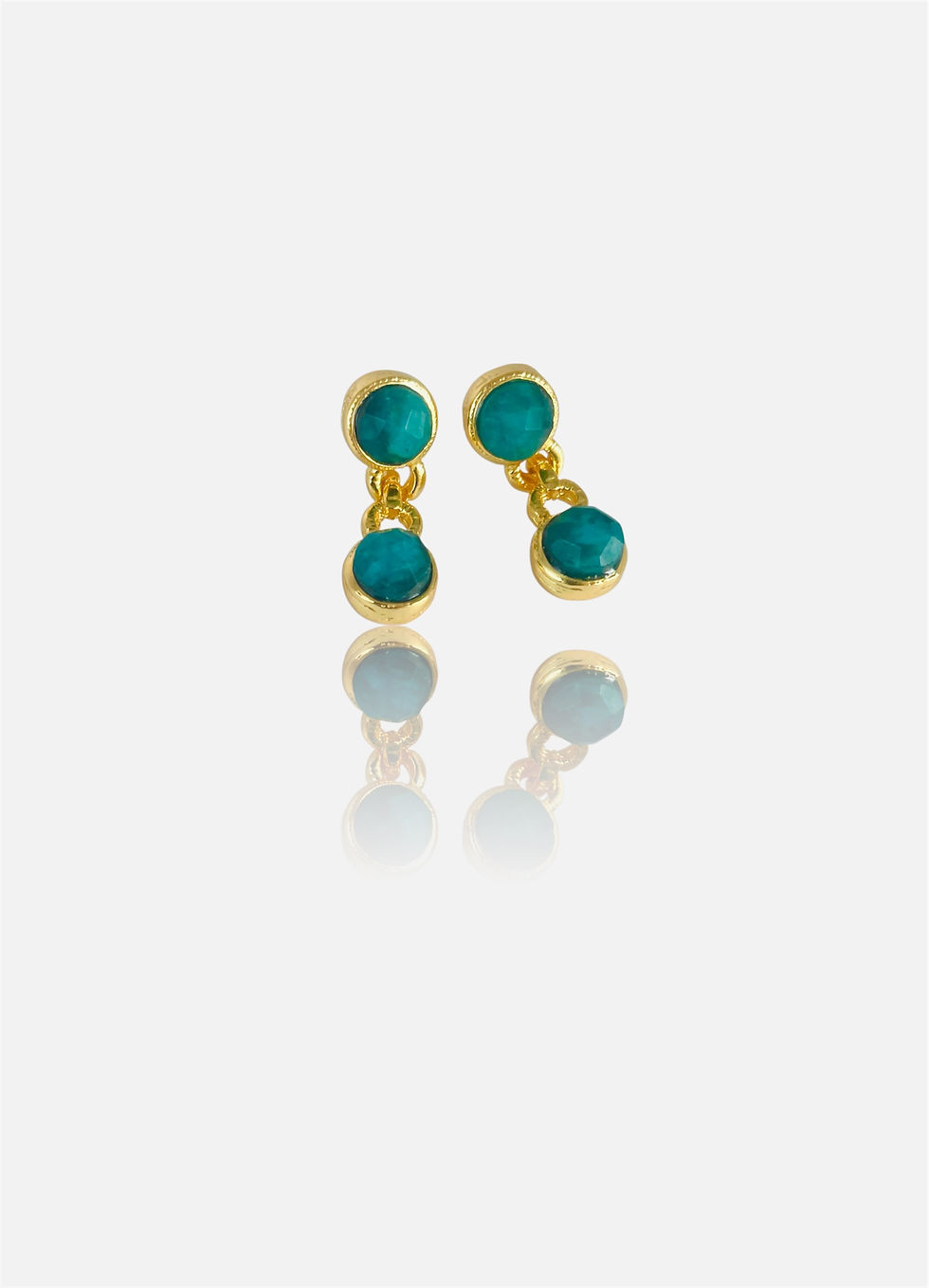 Thumbnail: Bella Gemstone Chain Drop Earrings