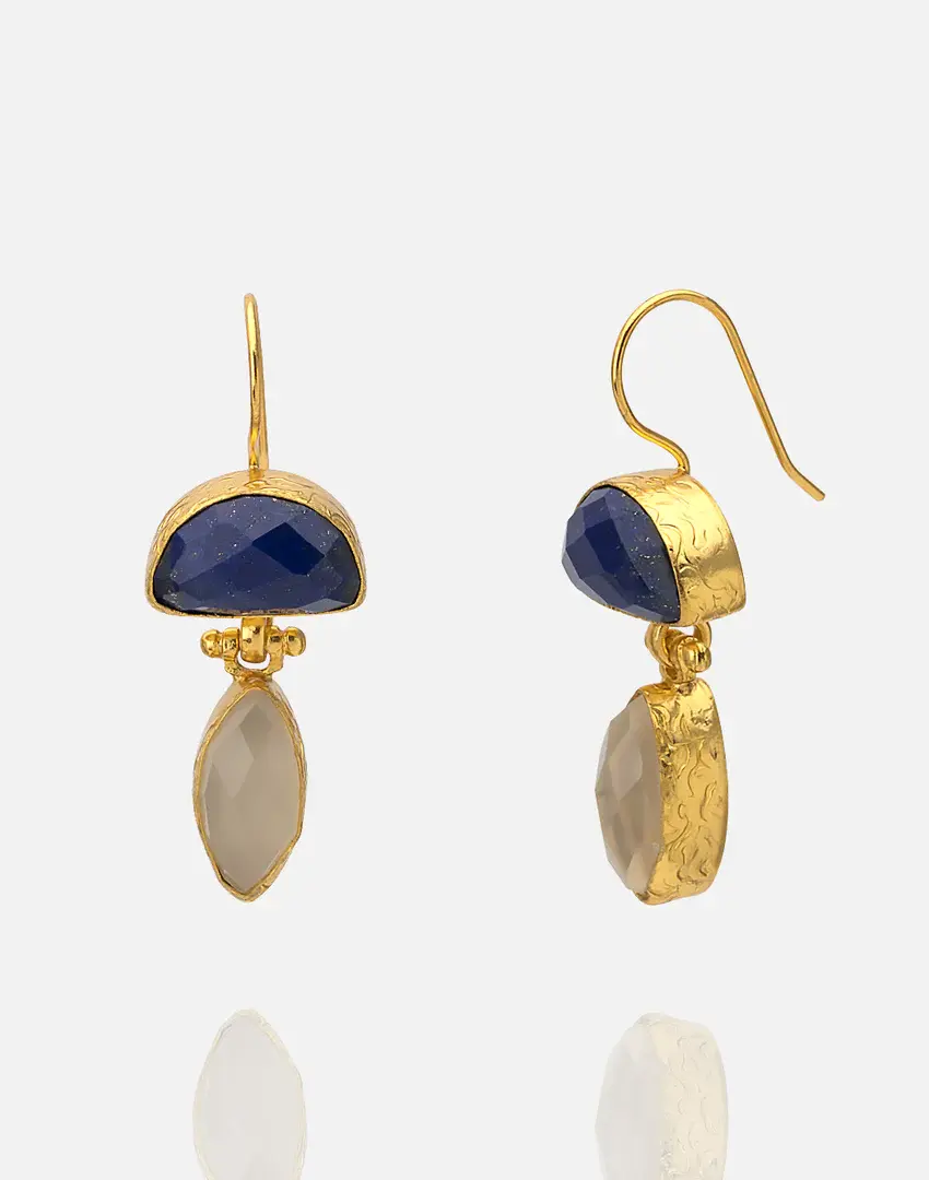 Thumbnail: Kira Gemstones Drop Earrings
