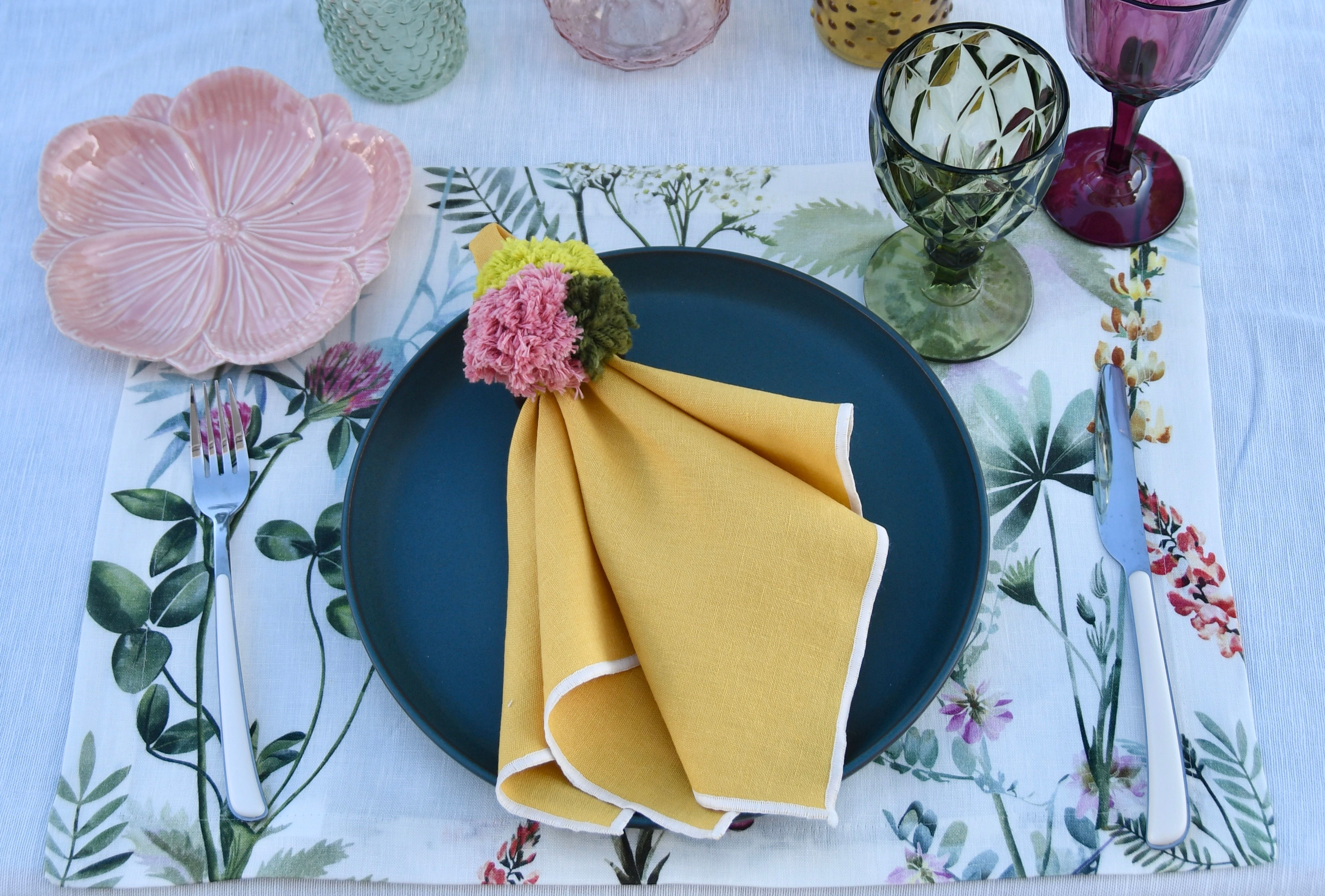 Faded Blooms Placemats, Set of 2