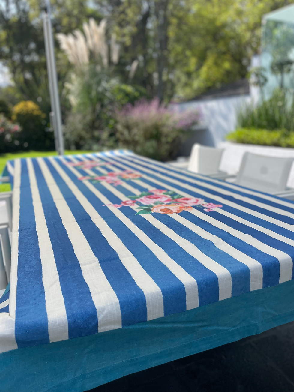 Thumbnail: Aegean Bloom Linen Tablecloth