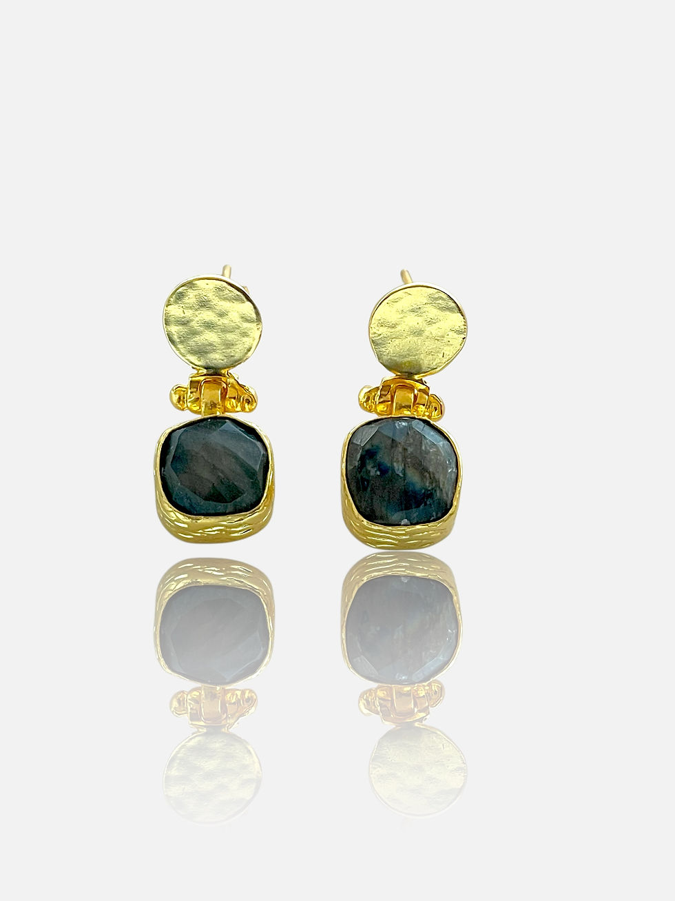 Thumbnail: Ipek Gemstone Stud Drop Earrings