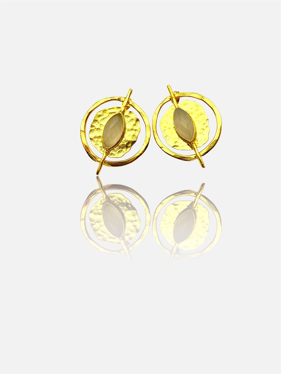 Thumbnail: Melina Gemstone Stud Earrings