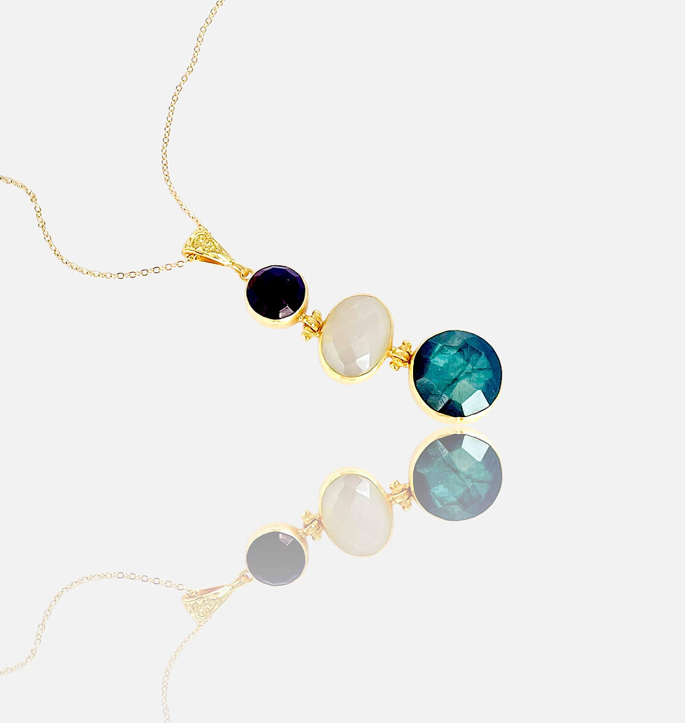 Thumbnail: Seraphina Gemstone Pendant Necklace