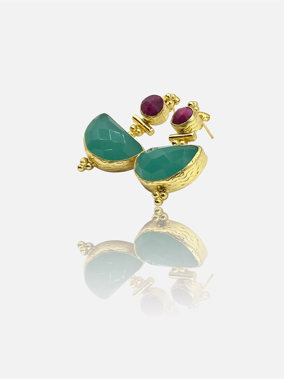 Thumbnail: Ayra Gemstones Stud Drop Earrings