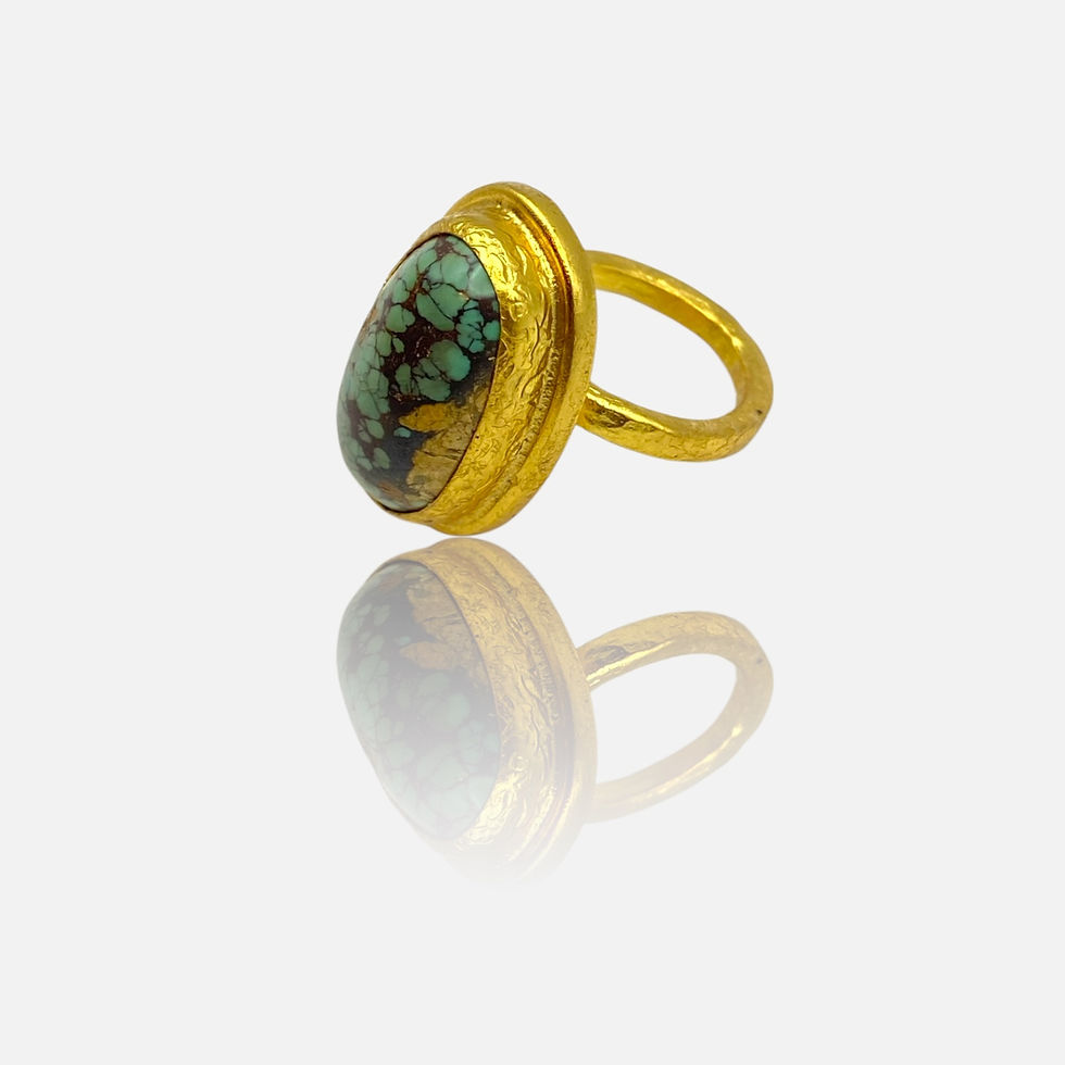 Thumbnail: Mavi Turquoise Stone Cocktail Ring
