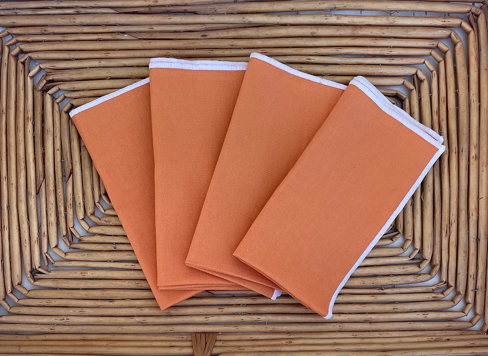 Thumbnail: Harvest Hues Citrus Orange Napkins, Set of 4