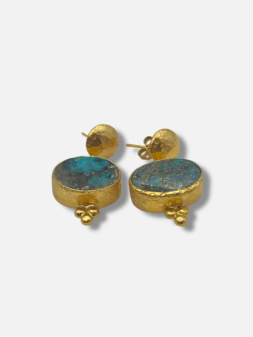 Thumbnail: Nahla Turquoise Stud Drop Earring