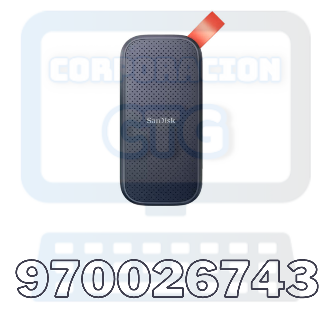 DISCO DURO EXTERNO ESTADO SÓLIDO SANDISK 480GB, USB 3.2 GEN 2 TIPO-C.