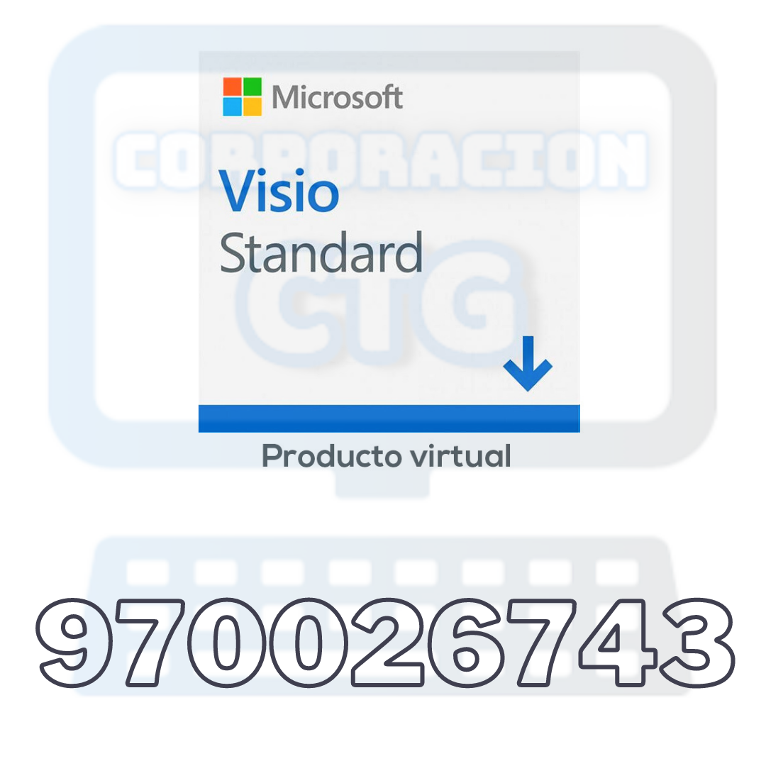 LICENCIAMIENTO VIRTUAL (ESD) MICROSOFT VISIO STANDARD 2019, 1 LICENCIA PARA UNA
