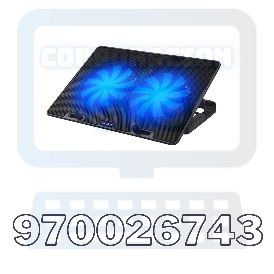 COOLER PARA NOTEBOOK TE7020N / COMPATIBLES CON NB HASTA 15.6" / 2 FAN DE 12CM
