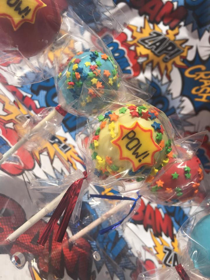 Comicbook Themed Cake Pops