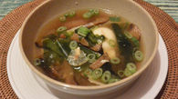 Miso soup with an egg