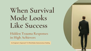 high achiever standing at threshold — trauma responses high achievers freeze fawn functional shutdown