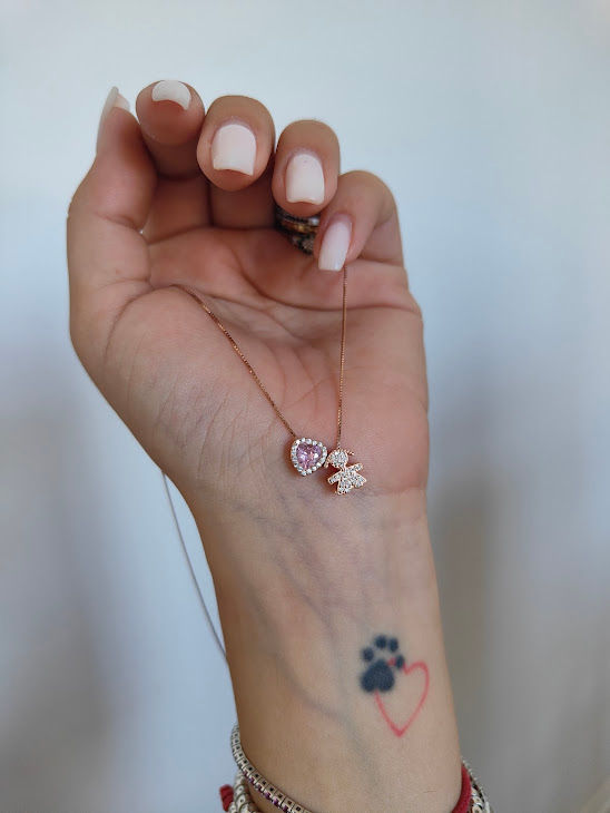 Miniatura: Collana bebè passante mini, 1 cuore mini