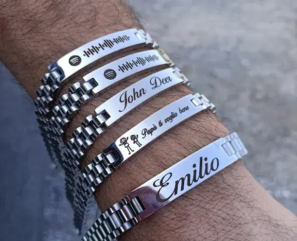 Miniatura: Bracciale maglia maxi (ACCIAIO)