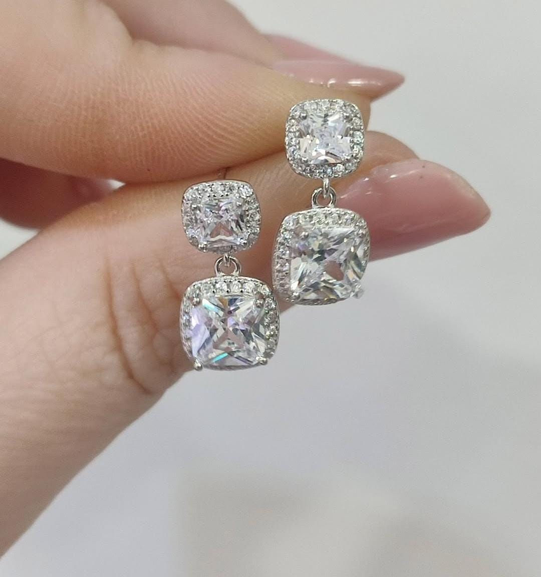 Orecchini KATE QUADRATI PENDENTI