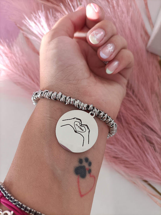 Miniatura: Bracciale "DEDICA DEL CUORE" (Acciaio)