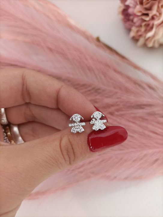 Miniatura: Orecchini bebè zirconati