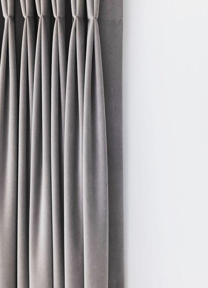 Velvet double pinched curtains design