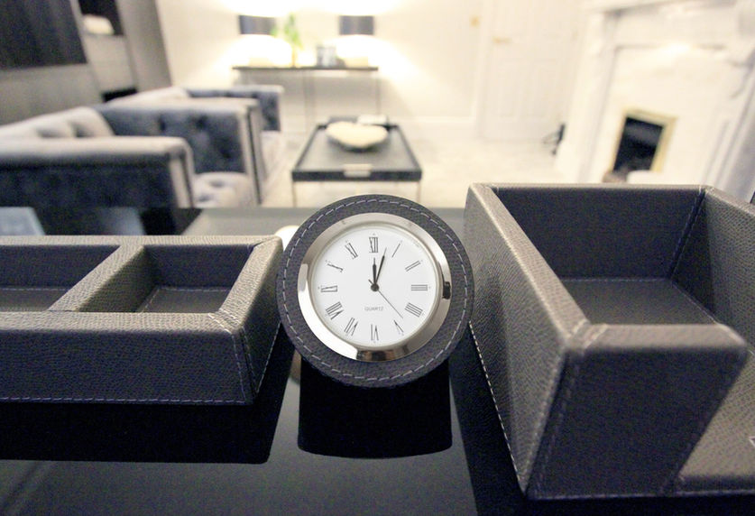 The home office and study design featuring luxurious designer leather accessories