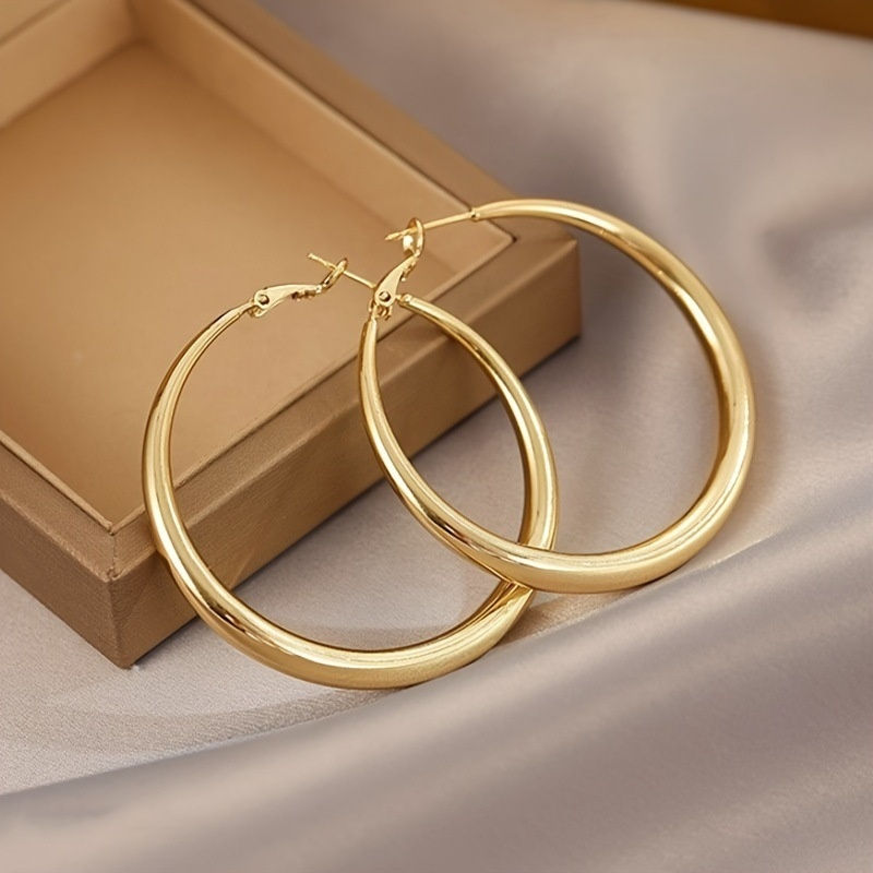 Large Stainless Steel Hoop Earrings