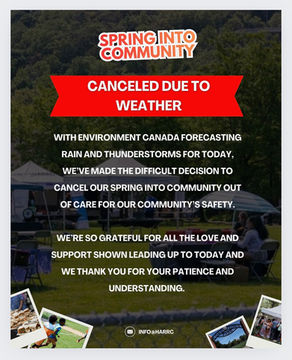 June 14th event canceled due to weather