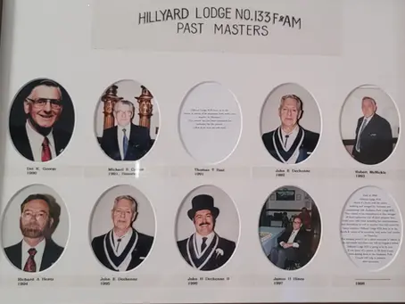 Past Masters of Hillyard Lodge