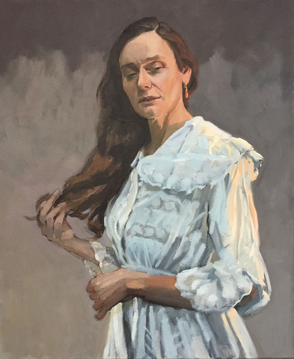 Portret naar model in gedachten, borststuk, door Dick Tulp