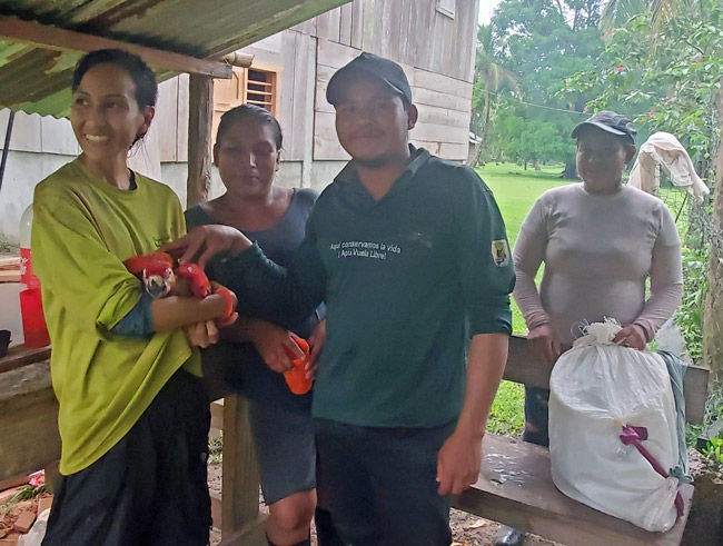 Patrollers with Dr. Dayana Serano return wet but pleased to have saved this chick