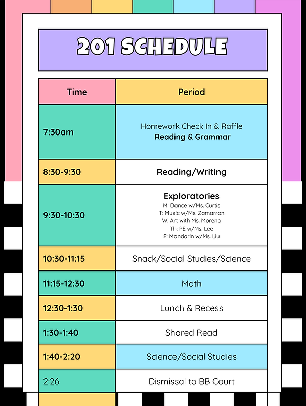 Updated 201 Class Schedule Document Colorful Checkered Table 2025.png