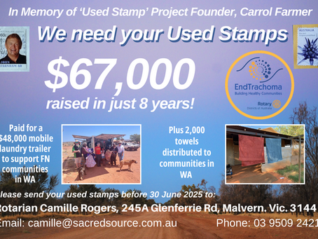 Philatelic Garbology raises $67,000 for EndTrachoma Projects