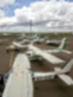 Various aircraft parked outside FTC, Wilson Arpt_