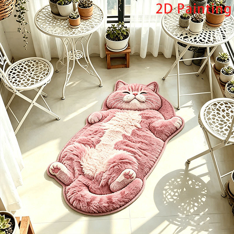 Thumbnail: Diatomaceous Earth Floor Mat with Sleeping Cat Design