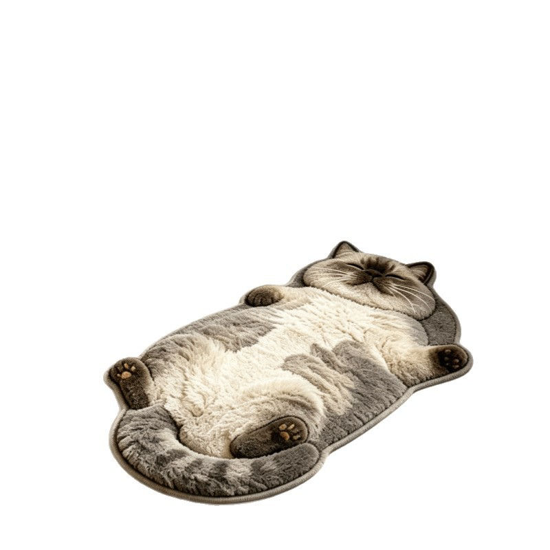 Thumbnail: Diatomaceous Earth Floor Mat with Sleeping Cat Design