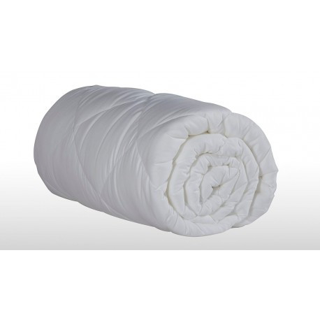 Rulo yapılmış beyaz mikrofiber silikon dolgulu otel yorganı, 300 gram